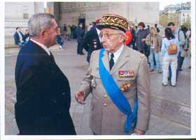 Le Général Combette, Président de la Flamme.