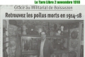 Le Tarn Libre 2 novembre 2018 Grâce au Militarial : Retrouvez les poilus morts en 14-18